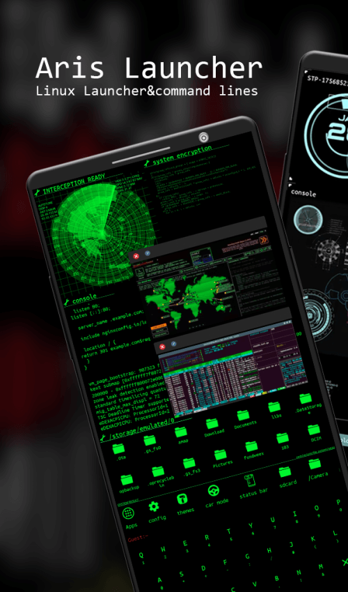 Aris Launcher, Hacker Style UI