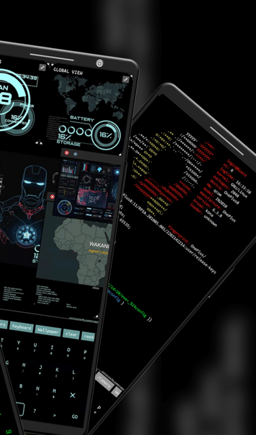 Aris Launcher, Hacker Style UI