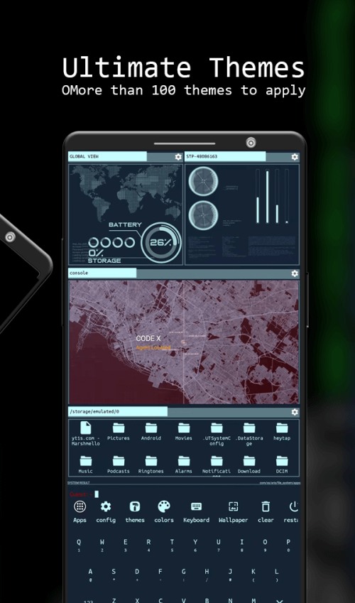 Aris Launcher, Hacker Style UI