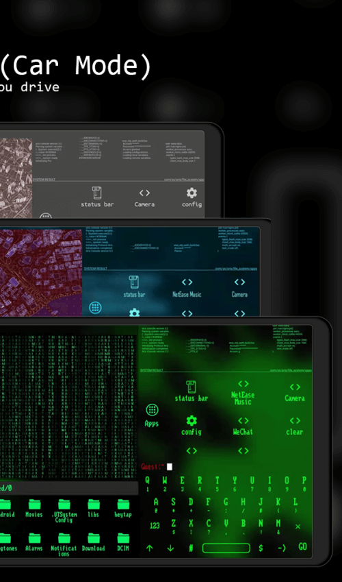 Aris Launcher, Hacker Style UI