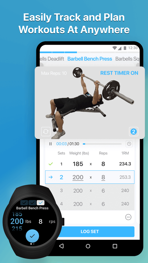 Gym Workout Plan & Log Tracker