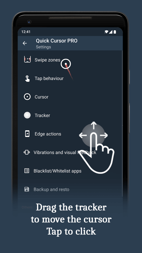 Quick Cursor: One-Handed mode