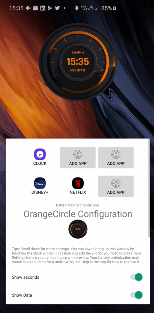 Android Clock Widgets
