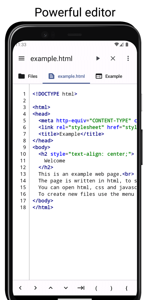 WebCode – html, css, js ide